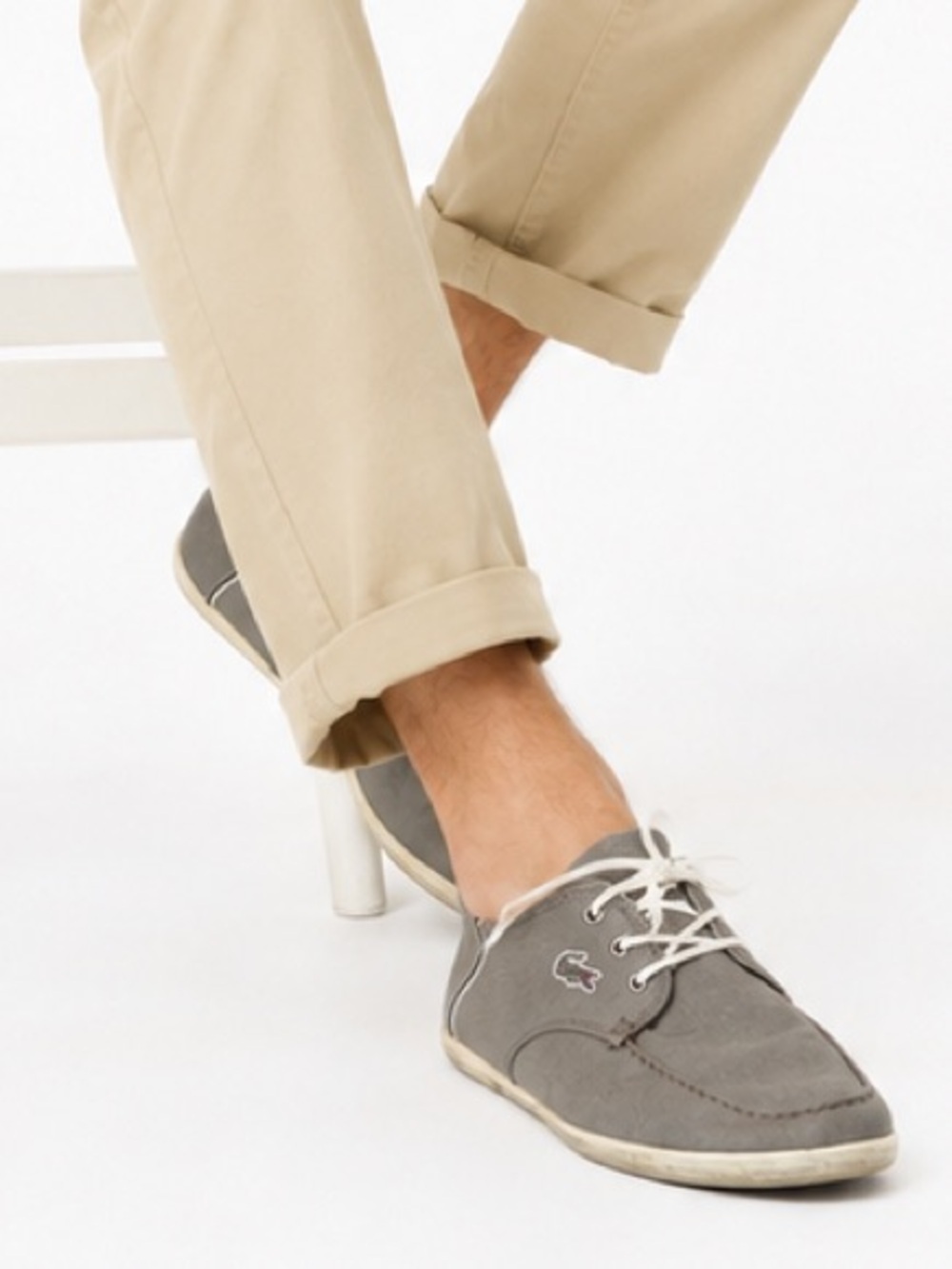 Lacoste Aristide Casual Canvas Boat Shoe Lightweight Breathable Twill Men 12 Us View 4